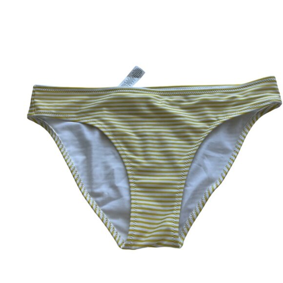 aerie size XS white yellow striped swim bikini bottom XS - Picture 1 of 6